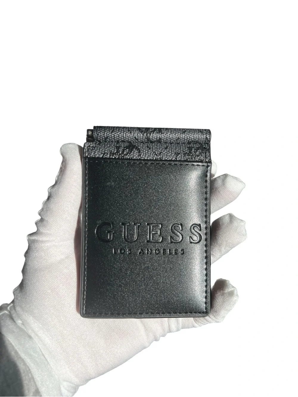GUESS Men’s Black Leather Bifold Wallet & Card Case Gift Set - NIB